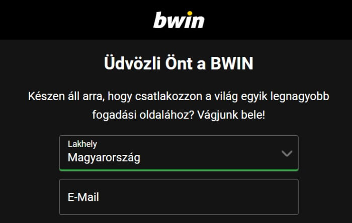 Regisztráció Bwin Magyarország
